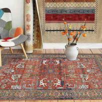 Premium Bohemian Carpet European Bedroom Vintage Living Space Coffee Table Floor Carpet Ethnic Style Home Ornamental Carpet 140x200cm brown