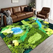 Samanų stiliaus kristalinio veliūro kilimas svetainei, miegamajam ar sofai 60*90cm