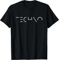 Techno Music Minimalist Design For Dj Rave Party Festival Tshirt Kawayi Funny Shirt Unisex Summer Streetwear Tops Camisas XL black