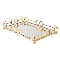 92MF Multipurpose Decorative Mirror Display Tray for Use As Serving Plate or Elegant Home Accent Decoration Daily Use white
