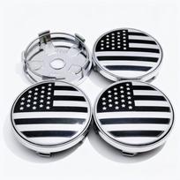 4pcs American US Flag Logo Emblem Car Wheel Center Caps 60MM 56MM Wheels Hub Cap Stars and Stripes Badge Rim Hubcaps Dust Cover American Flag Badge&4pcs T60 Wheel Caps