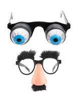Scary Disguise Eyeball Glasses Goo Goo Eye Glasses Disguise Glasses with Funny Nose Eyebrows and Mustache for Halloween Party black