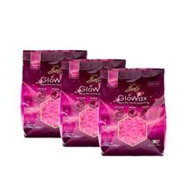 Sintetinio polimero vaškas Italwax Glo wax Cherry Pink, 400g x3