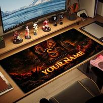 Custom Name Galatasaray Fc Mouse Pad Large Gaming Table Cushion Nonslip Laptop Tablet Big Mousepad Xxl Mat Mini Pc Playmat With Lock Edge 50cmx100cm(19.6x39.4inch) brown