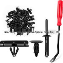 60PCS Nylon Barbed Rivets for Jeep Chrysler Models 68039280AA 6030441 60PCS Clips (No Pry Tool) black