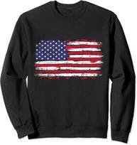 US Flag Vintage For American Independence Day Gift Unisex Crewneck Sweatshirt M