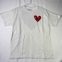 Keith Haring Ripple Junction T-Shirt Heart Face Graphic Tee Mens L White Unisex T-Shirt M gray