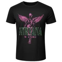 2026 Top Nirvana Graphic Luxury Fashion Brand Unisex Summer Short Sleeve Cotton Women And Men T-Shirt S black
