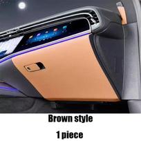 For Mercedes-Benz E-Class W214 S214 2024 2025 2026 Leather Glove Box Anti Kick Protective Pad Car Interior Trim Accessories ruda