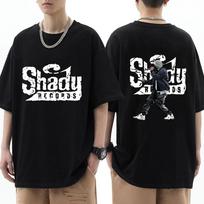 2027 Cool Rapper Eminem Slim Shady Music Rap Print T Shirt Unisex's Hip Hop Street Style T-Shirt 100% Cotton Oversized Casual T Shi 2XL white