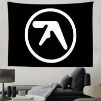 Aphex Twin Logo Tapestry Single Sided 2D Print Iconic Stylish Wall Hanging Home Living Room Bedroom Studio Edgy Vibe Decor Gift 74x94cm(29x37in) white