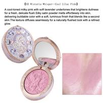 Flower Knows Knight Unicorn Satin Blush Silky Powder Melts Into Skin Long Lasting High Pigment Shimmer Natural Flushed Makeup