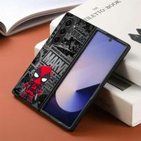 Case for Samsung Galaxy ZFold4 ZFold7 Z Fold 7 6 5 4 3 ZFold6 ZFold3 ZFold5 Back Phone Cover Marvel Comics Hero Spider-Man Galaxy Z Fold5 gray