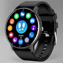 SACOSDING išmanusis laikrodis vyrams moterims, Bluetooth skambučiai, širdies ritmo matuoklis, fitneso seklys su 1,39 colio ekranu, IP67 vandeniui atsparus išmanusis laikrodis Android Silicon juoda