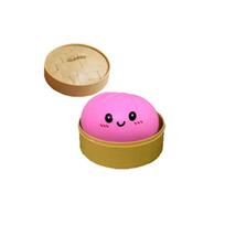Dumpling Pressure Dumpling Squishies Cute Colorful Bun Toy Slow Rising Stress Relief Fidget Toy For Kids Adults Anti-Anxiety Gif pink