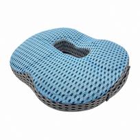 Supportive Memory Foam Seat Cushion Thick with Central Opening white
