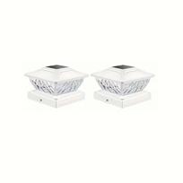 Lauko saulės stulpo dangtelio šviestuvas, tvoros dangtelio šviestuvas, tinkamas kiemams/sodams/koridoriams, šiltai baltas, 2 apšvietimo režimai, žiemos dekoracija white shell,2pcs