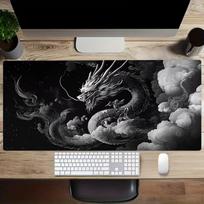 Fantasy Black Dragon Large Desk Mat Antislip Rubber Mousepad For Esport Gaming Room Pc Keyboard Workstation Desktop Decor 800x300x2mm gray