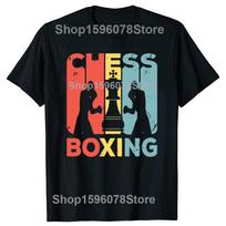 Funny Chess Boxing Vintage Retro Graphic T Shirts Men Women Cotton Humor Streetwear Tee Shirt Short Sleeve Unisex Loose Clothing 4XL red