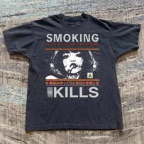 Girl Smoking Kills Y2K Grunge Vintage Unisex Graphic Casual Streetwear Tee S gray