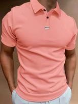 Casual essential! Short-sleeve polo shirt, comfy and versatile. M brown