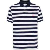 Polo Ralph Lauren Polo Pony Embroidered Striped Polo Shirt 710934552-001 M white