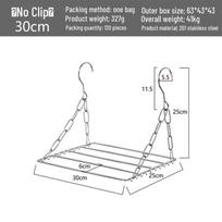 Stainless Steel Sock Clip Drying Rack: Large Capacity for Clothes, Towels, Shoes, and Pants white