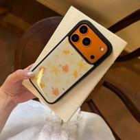 Autumn and winter yellow maple leaves are suitable for Apple iPhone17Promax mobile phone case IP16 Epoxy water condensation 15 Niche 14 IPhone11Promax