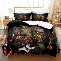 Naujas Date A Live Tokisaki Kurumi Patalynės Komplektas Viengulis Twin Pilnas Queen King Dydžio Patalynės Komplektas Suaugusiems Vaikams Miegamojo Antklodės Užvalkalų Rinkiniai Anime AU Single(140x210cm) black