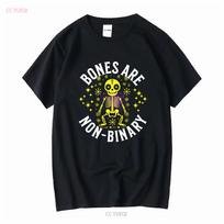 Non Binary Pride T Shirt Bones are flag colors Enby clothing gift for long or short sleeves vintage Washed Stylish Unisex 3XL black