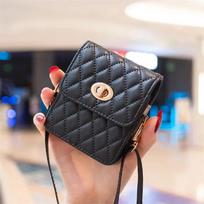 Skirta Samsung Galaxy Z Flip 8 7 6 5 4 3 5G dėklas prabangus matinis odinis crossbody dirželis mini krepšys atsparus smūgiams galinis dangtelis priedai Galaxy Z Flip 8 juoda