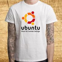 Ubuntu Linux Famous Operating System Men's White T-Shirt Tee Top Unisex L gray