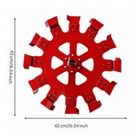 Ditching Wheel Thickened Mower Attachment for Soil Cultivation, Gardeners