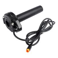 Electric Dirt Bike Throttles Grip Assembly, Wiring Black ABS Twist Handle for Scooter and Electric Bike Maintenance Replacement Tasks 1 black