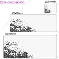 Naktinis pelės kilimėlis Baltas Xraypad Aqua Control Plus Žaidimų pelės kilimėliai Bangų serija Nešiojamojo kompiuterio stalviršio kilimėlis Biuro žaidėjo kilimas kawaii stalviršio kilimėlis 400X900X3mm