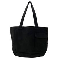 Rootote Round-Bottom Solid Color Large Capacity Tote Bag, SN Medium, Recycled Cotton (306601b Black) black