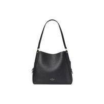 Kate Spade Leila Shoulder Leather Tote Bag Medium Women Tote Bags Black WKR00344-001 Basic Set (Bag+Dust Bag) black
