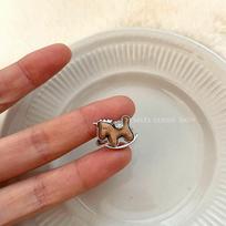 Korean Style Wooden Pony Pendant Necklace: High-End, Versatile, and Fashionable Clavicle Accessory gray