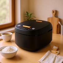 5L Smart Rice Cooker, Multi-functional Timer, Non-Stick, Serves 2-3 People Single Spray Inner Pot Only brown