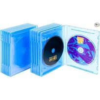 2-Disc Blu-Ray Cases, Blu-ray/DVD/CD Multi Case 2 Tray 10mm-2 Tray - 10 Pack blue