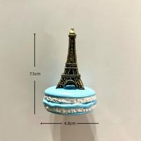 France Macaron Eiffel Tower Resin Fridge Magnet Stickers Travel Souvenir Gift Landscape Refrigerator Magnet Home Kitchen Decor gray