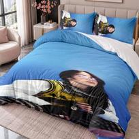 Billie Eilish 3Pcs Bedding Set Duvet Cover With Two Pillowcases For Bedroom Home Decoration 180cmx210cm