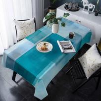 Turkio spalvos stačiakampis staltiesė Šventinės vakarėlio dekoracijos Modernus abstraktus geometrinis spalvų blokų staltiesė Virtuvės valgomojo stalo dekoras 54*72inch(137cm*183cm）