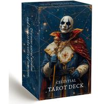 Tarot kortų kaladė su mėlynos svajonės tema pramogoms ir įgūdžių lavinimui brown