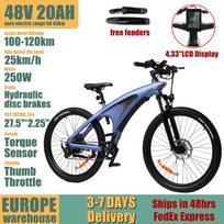 HX Q5 Adult E Bikes Electric Bike 48V20AH Ebikes Electric Dirt Bike Electric Bicycle 85N.M Mountain E Bike 27.5'*2.25' Off-Road Tires