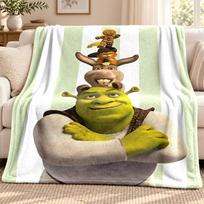 Shrek blanket Flannel Blanket Soft Cozy Plush Throw for Sofa Bed Lightweight Home Decoration Outdoor camping 80cmx120cm