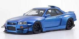 Kyosho Samurai Nissan Skyline GT-R (R34) Khyzyl Saleem Blue 1/18 Finished Model KSR18068BL gray