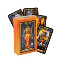 Easy Gilded Tarot Cards Oracle Card for Guidance Divination Fate Playing Card Game Tarot Deck Board Games for Adult orange