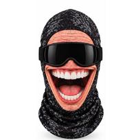 Balta barzda Senolio Balaklava Veido Kaukė 3D Veidas Spausdinta Juokinga Slidinėjimo Kaukė Vyrams 6 black