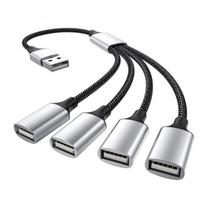 Mobile Phone Data Transfer Extension Cable Charging Splitter OTG Adapter Type C Hub USB Expander 4 in 1 USB Type-A